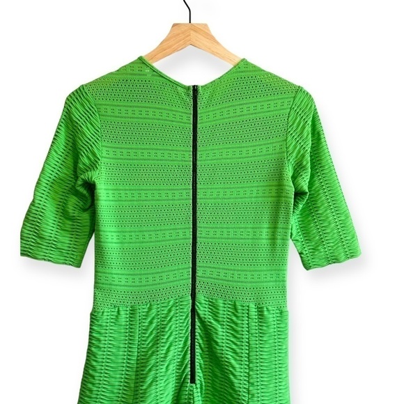 RAG & BONE Green Niki pointelle laddered-jersey fit and flare mini‎ dress SIZE 2 - Picture 5 of 15